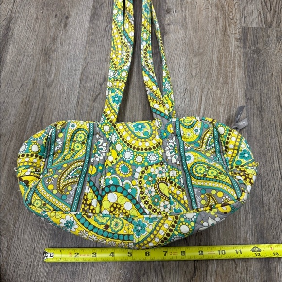 Vera Bradley Card Holder Lemon Parfait Pattern Mini Bag | Yellow & Turquoise - Picture 2 of 2